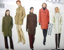 2472 VOGUE  LOOSE A-COAT LENGTHS ASYMMETRIC OR NOT PATTERN 6-10; 18-22 choice 2 SIZES